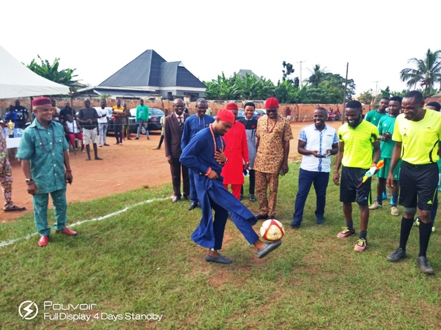 Issele-Uku Monarch Commends Late Rev. S.W. Martin’s Legacies, Kicks-off Finals For His Memorial Football Tournament  By Chijioke Ugbolue