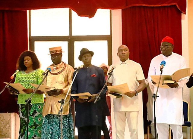 Okowa Inaugurates Five New Commissioners … Says Ogheye Floating Market To Be Ready Soon