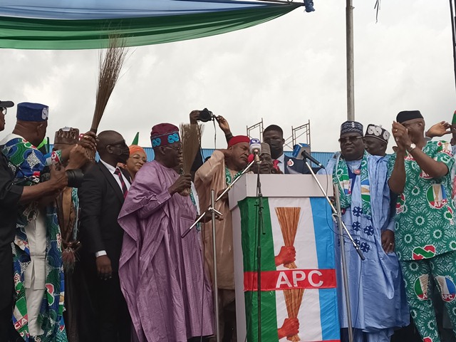 Bola Tinubu Campaigns In Delta, Spites Atiku, Okowa