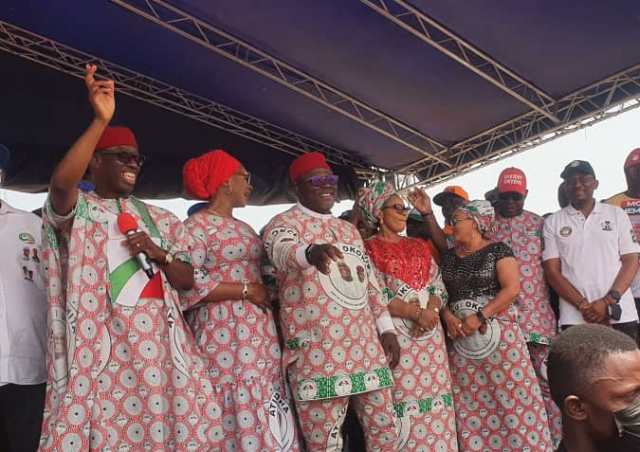 Delta PDP Campaign Rally: Okowa Addresses Exceptional Crowd of PDP Supporters in Ika Nation, Appreciates PDP, Atiku For Vice-Presidential Ticket