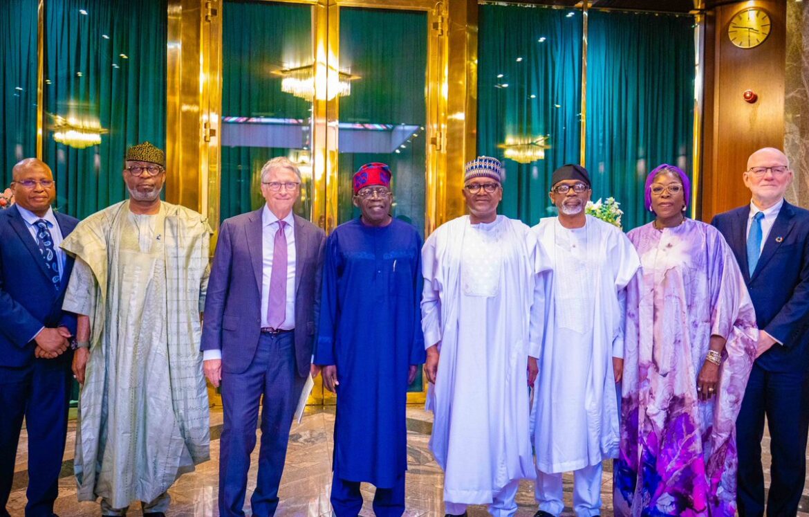 President Tinubu Hosts Bill Gate, Dangote In Aso Rock, Pledges To Make Health, Wellbeing Of Nigerians Top Priority