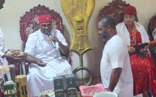Delta Commissioner, Odinigwe Visits Obomkpa Monarch, Felicitates Him On New Yam Festival, Says Deltans Should Expect MORE, Nothing Less …Monarch Bestows Chieftaincy Title On Him