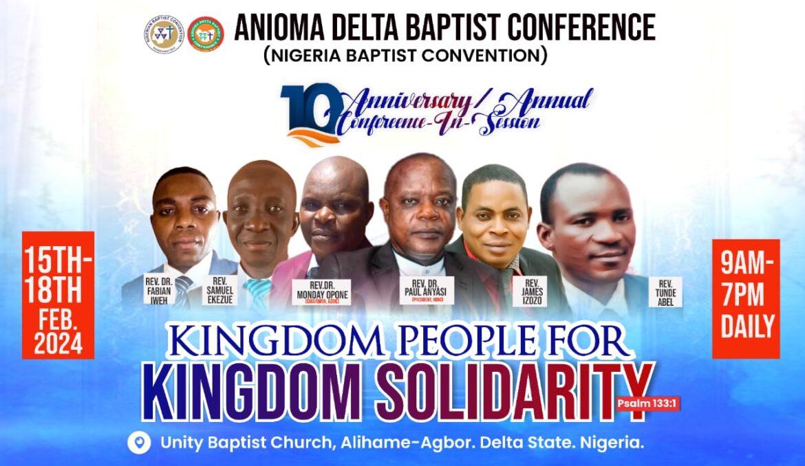 Anioma-Delta Baptist Conference Celebrates 10th Anniversary, Holds Annual Conference-In-Session