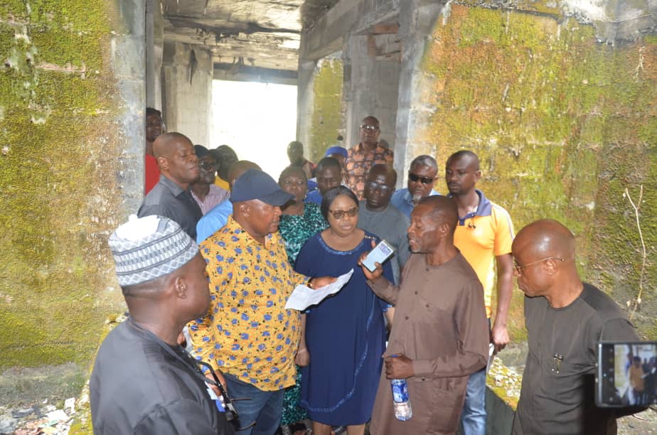 NDDC Set To Continue Work On Its Abandoned 522 Hostel Project In Delta State University Abraka, As Monday Igbuya, Leads NDDC Officials To Project Site.