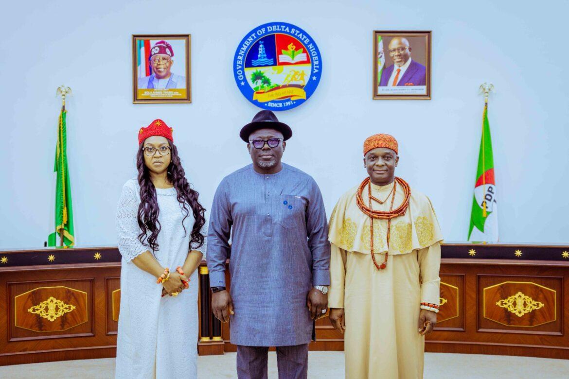 Delta State Governor, Oborevwori Tasks Ewu-Urhobo Monarch On Unity Of His Subjects, As Monarch Visits Governor 