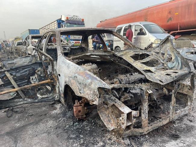 Several Feared Dead, Dozens Of Vehicles Destroyed As Tanker Explosion Causes Fiery Carnage On East-West Road In Rivers