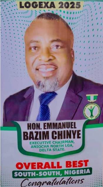 Nigeria Local Government Excellence Award 2025: Aniocha North Council Boss, Hon Emma Chinye Emerges Overall Best Chairman In South South Nigeria 