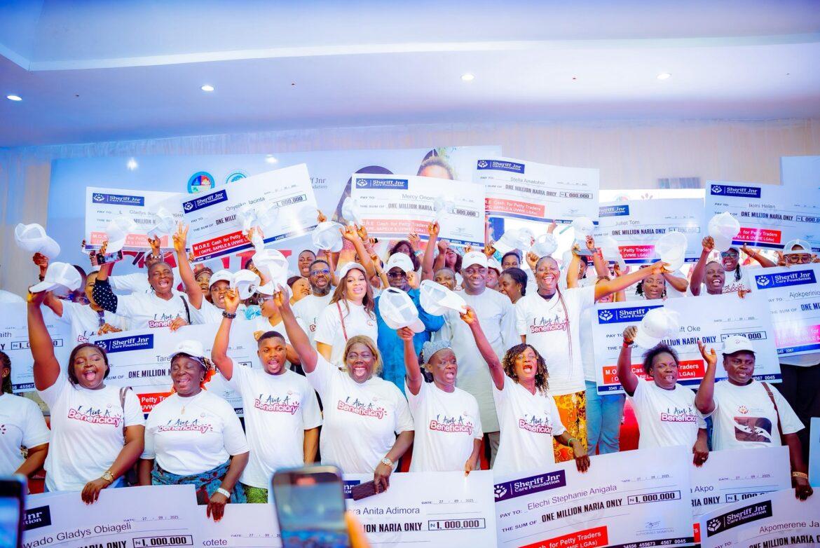 Sheriff Jnr Care Foundation Empowers 150 Entrepreneurs With Over N170 Million  …As Oborevwori Extols Son, Sheriff Jnr