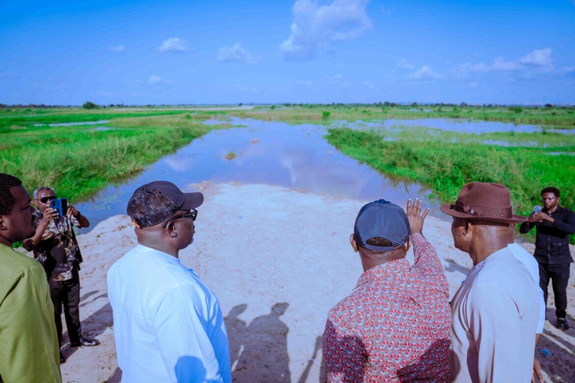 Oborevwori Inspects Asaba Waterfront Project, Tasks Contractors on MOU Commitments