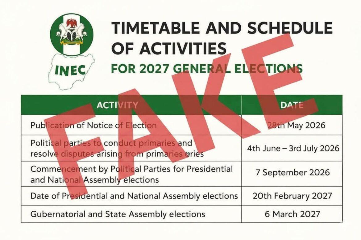 INEC Debunks Reports on 2027 General Election Timetable