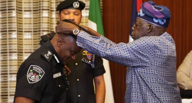 Tinubu Decorates Disu as Acting IGP, Charges Him To Tackle Banditry,Terrorism, Other Crimes