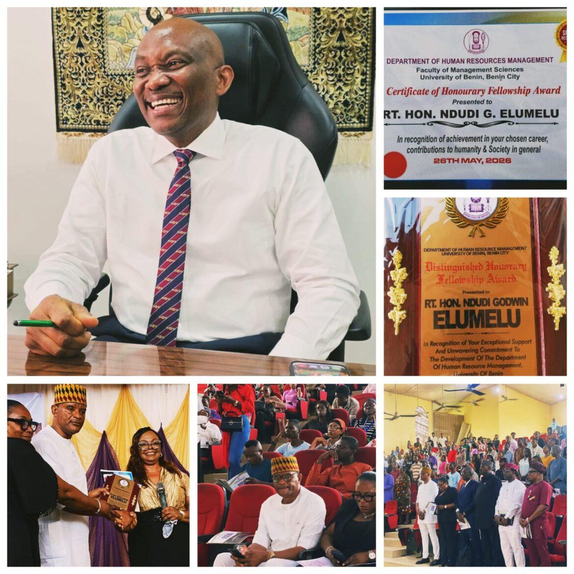 UNIBEN Confers Honorary Fellowship Award on Elumelu, Celebrates His Contributions to Humanity, National Development