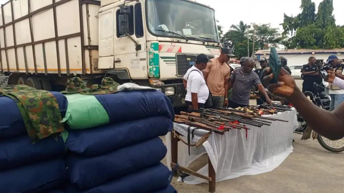 Police Seize Truckload of Military Camouflage, Suspected Drugs, Arrest Four in Lagos