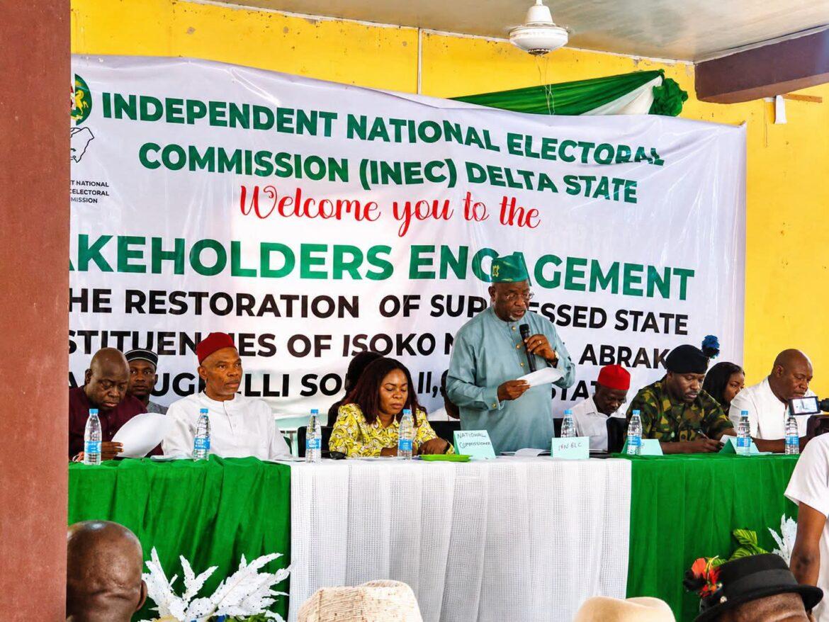 INEC Begins Process to Restore Three Suppressed Delta Assembly Constituencies